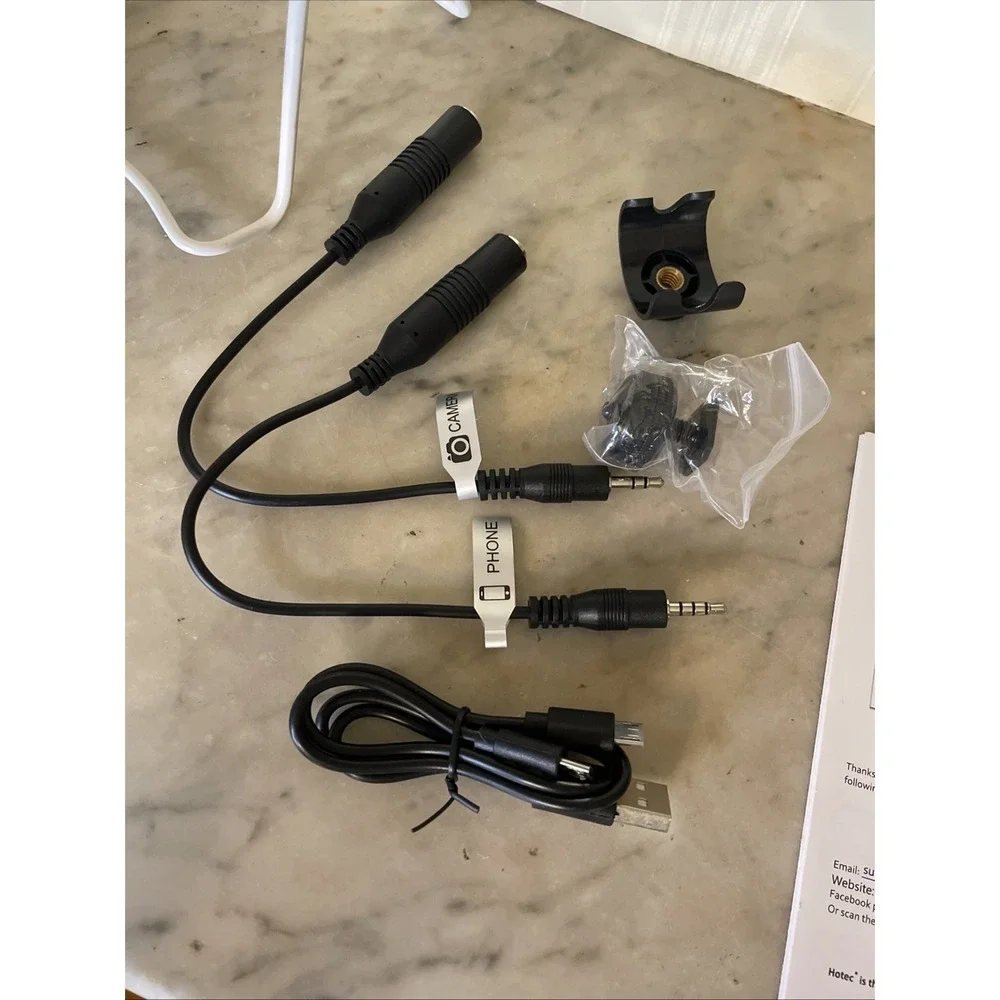 Hotec H-U05 | Wireless Headset Lavalier Microphone | Cover Extra Cords Needed